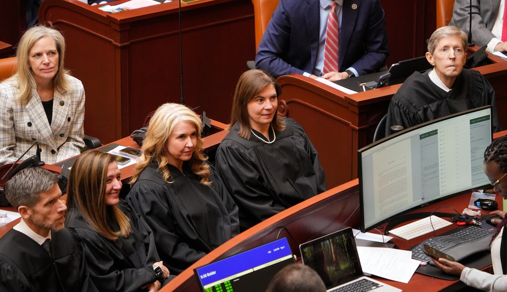 (Chris Samuels | The Salt Lake Tribune) Members of the Utah Supreme Court attend the State of the Judiciary at the Capitol in Salt Lake City, Tuesday, Jan. 20, 2026.