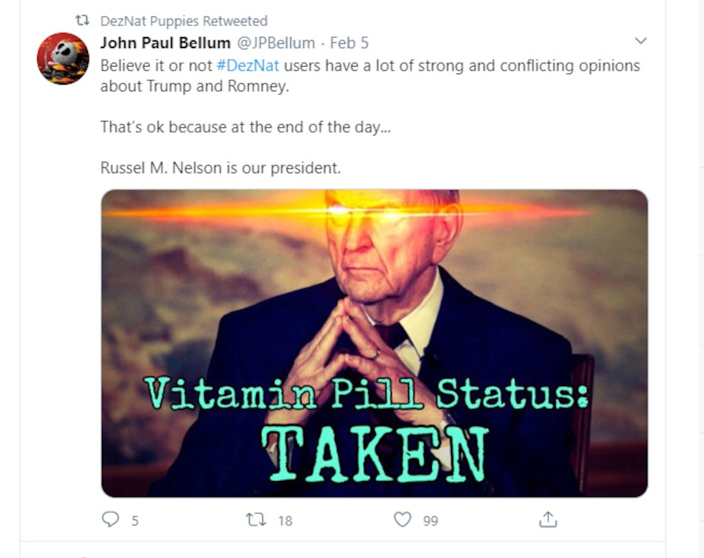 A screenshot of a Twitter post under the hashtag #DezNat, dated Feb. 5, 2020.
