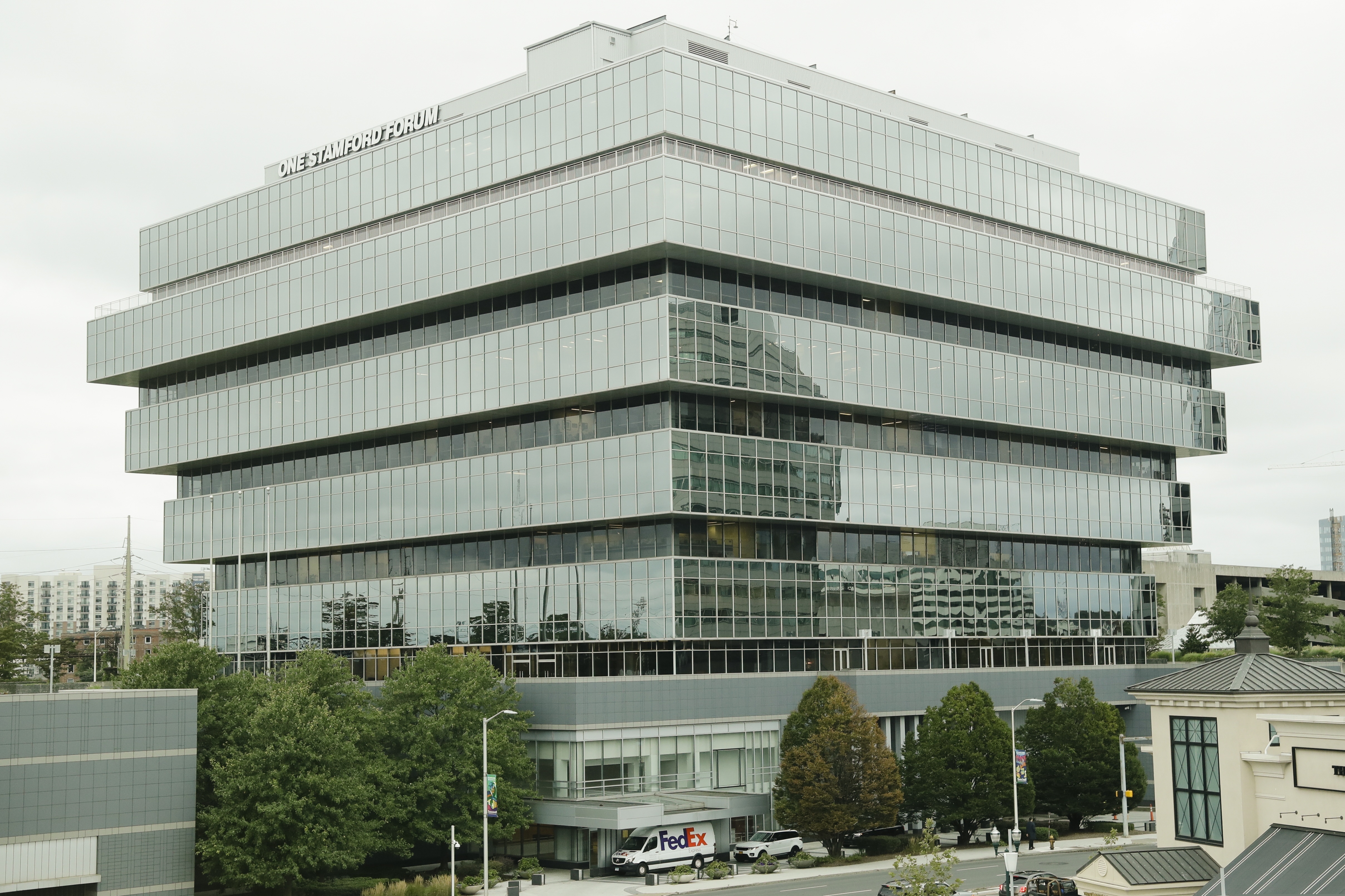 (Frank Franklin II | AP Photo) Cars pass Purdue Pharma headquarters Thursday, Sept. 12, 2019, in Stamford, Conn. For months, the judge overseeing national litigation over the opioids crisis urged all sides to reach a settlement that could end thousands of lawsuits filed by state and local governments. But the chaotic developments this week in the case against OxyContin maker Purdue Pharma underscore how difficult that goal is.