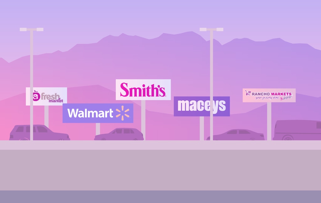 (Illustration by Christopher Cherrington  |  The Salt Lake Tribune) After decades of trying, Provo officials have a deal in place to bring a Walmart Supercenter to the city's grocery-desert west side.