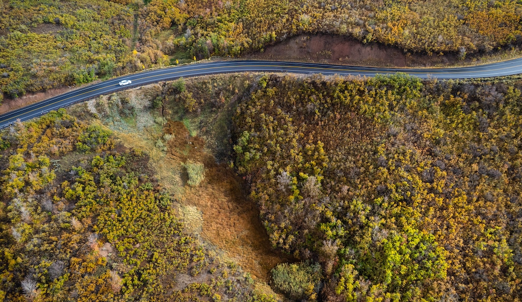 (Francisco Kjolseth | The Salt Lake Tribune) Fall colors dot the landscape in Emigration Canyon on Monday, Oct. 12, 2026. HF Sinclair is proposing a new fuel pipeline that would run through the canyon.