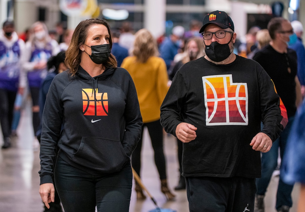 (Rick Egan | Tribune file photo) Utah Jazz fans wear masks at Vivint Arena for NBA action between the Utah Jazz and the Dallas Mavericks, Jan. 29, 2021. A Kaiser Health News fact check concludes, no, it's not time to return to normal.