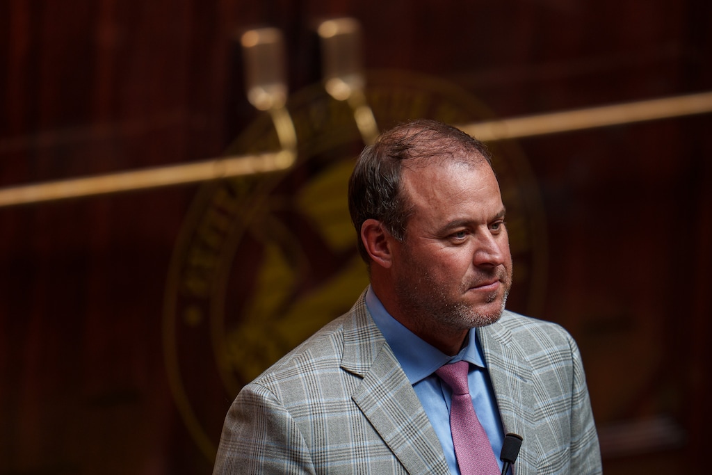 (Trent Nelson  |  The Salt Lake Tribune) House Majority Leader Mike Schultz, R-Hooper, during a special legislative session in Salt Lake City on Wednesday, May 17, 2023. Schultz was elected by Republican lawmakers to lead the Utah House.