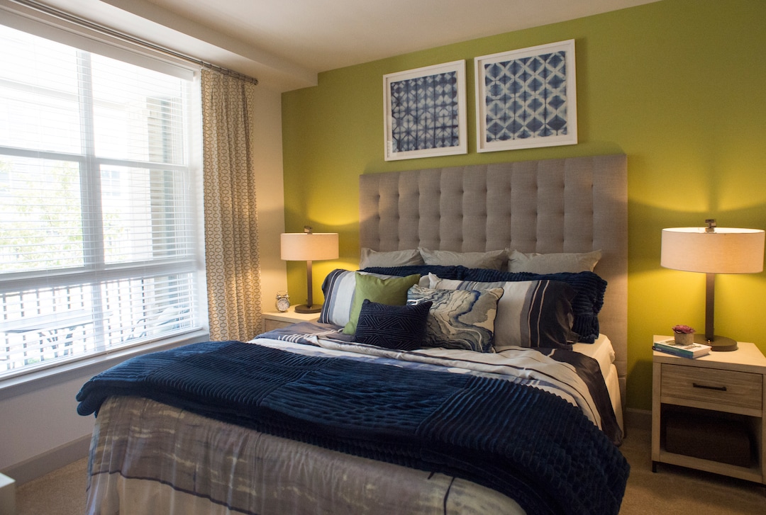 (Rick Egan  |  The Salt Lake Tribune)        Bedroom of an apartment at Alta Gateway Station located at 505 West 100 South, is the first LEED Platinum certification for a multifamily apartment building in Utah. Wednesday, June 20, 2018.
