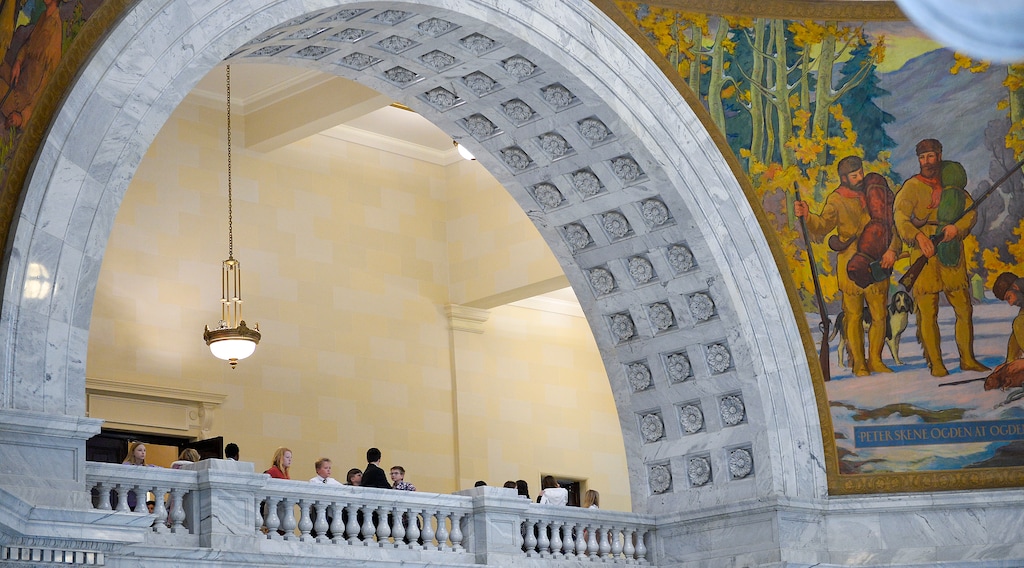 (Chris Samuels | The Salt Lake Tribune) Students tour the Utah Capitol building Tuesday, Jan. 17, 2023. Utah lawmakers have promised more tax cuts during the 2023 general legislative session. But tax cuts also come with a cost. Revenue not collected or sent back to Utahns is money not spent on state programs or Utah’s historically low per-pupil education funding.
