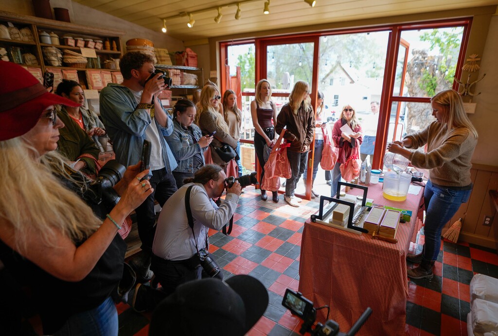 (Francisco Kjolseth  | The Salt Lake Tribune) McKenna Rees hosts a soap making demonstration at the new Ballerina Farm store in Midway, on Thursday, May 15, 2025.