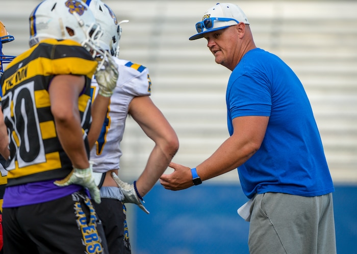 (Leah Hogsten | The Salt Lake Tribune) Orem High School football team head coach Jeremy Hill, August 8, 2019.