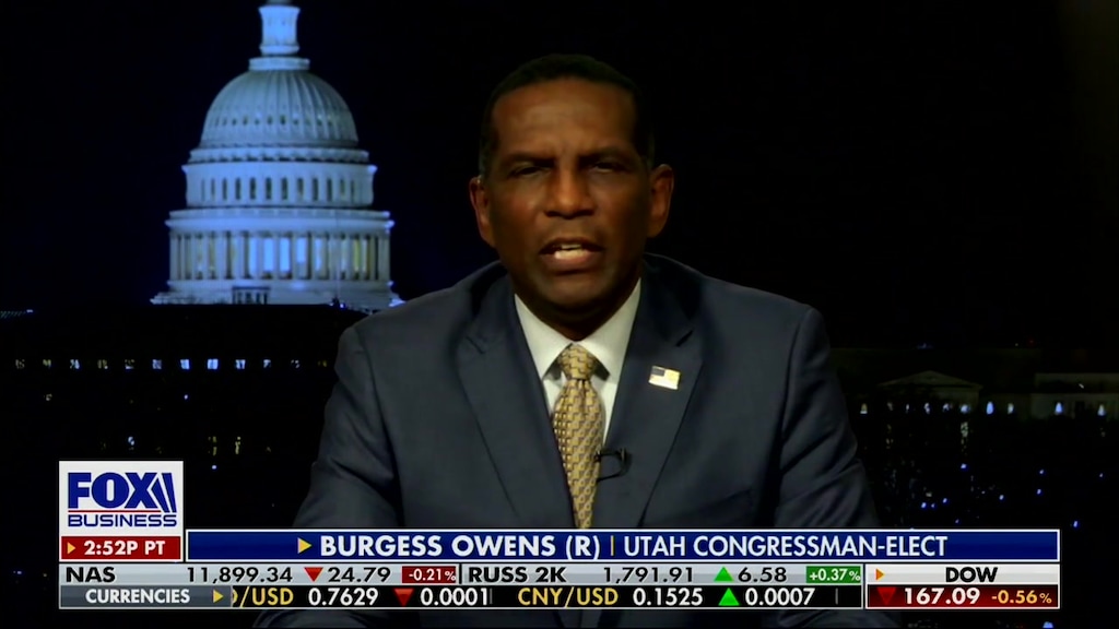 (Screengrab via Grabien) Republican Burgess Owens appears on Lou Dobbs Tonight on Nov. 17, 2020.