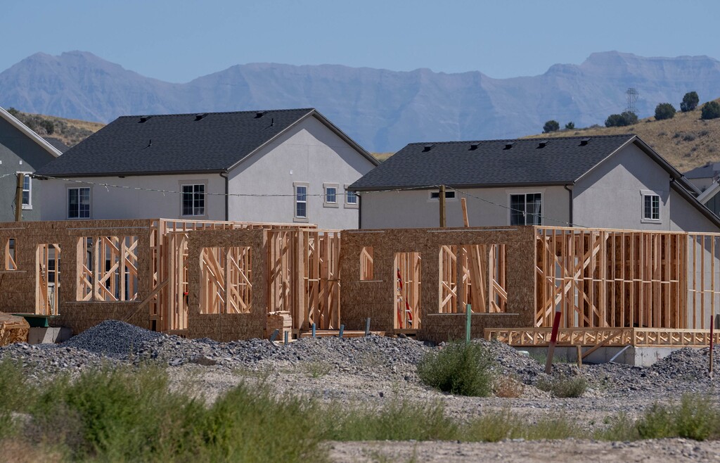 (Francisco Kjolseth  | The Salt Lake Tribune) New housing development continue to expand neighborhoods in Eagle Mountain on Tuesday, August. 27, 2024. The city’s population is projected to triple by 2060. 