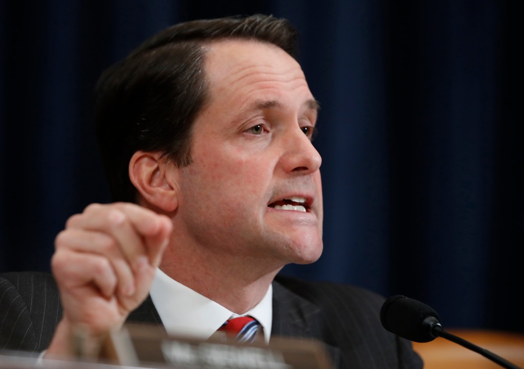 FILE - In this March 20, 2017 photo, House Intelligence Committee member Rep. Jim Himes, D-Conn., questions FBI Director James Comey and National Security Agency Director Michael Rogers on Capitol Hill in Washington, during the committee's hearing regarding allegations of Russian interference in the 2016 U.S. presidential election. For the third year in a row, the Fairfield County Democrat has proposed perennial legislation that commemorates the Feb. 12 birth date of Charles Darwin. The late British naturalist developed the scientific theory of evolution by natural selection. (AP Photo/Manuel Balce Ceneta)