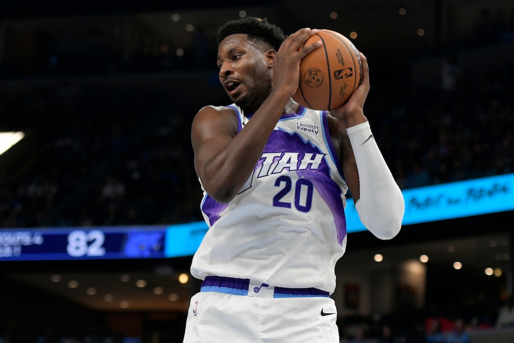 (Brandon Dill | AP Photo) Utah Jazz forward Jaren Jackson Jr. grabs a rebound in the second half of an NBA basketball game against the Memphis Grizzlies Wednesday, Oct. 21, 2026, in Memphis, Tenn.