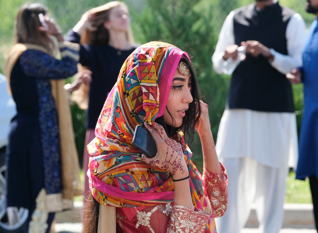 (Francisco Kjolseth  |  The Salt Lake Tribune)  Warda Hashmi poses for a friends photograph as members of the Khadeeja Islamic Center in West Valley City mark the end of Ramadan, a 30 day period of fasting and spiritual growth on Wed. June 5, 2019.
