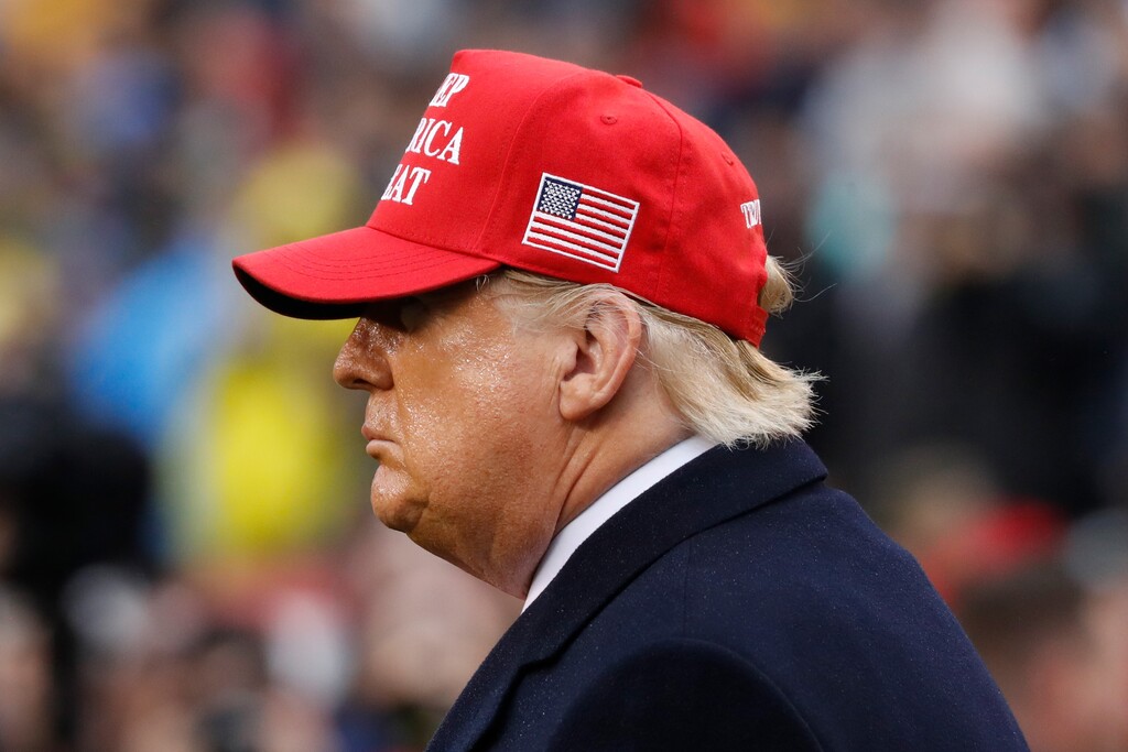 President Donald Trump is shown in Philadelphia, Saturday, Dec. 14, 2019. (AP Photo/Jacquelyn Martin)