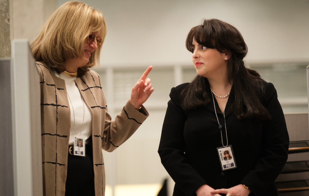 (Tina Thorpe/FX) Sarah Paulson as Linda Tripp and Beanie Feldstein as Monica Lewinsky in "Impeachment: American Crime Story."