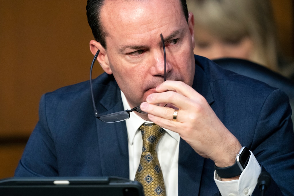 Evan Vucci | AP - Former President Donald Trump endorsed Sen. Mike Lee in Utah's U.S. Senate race.