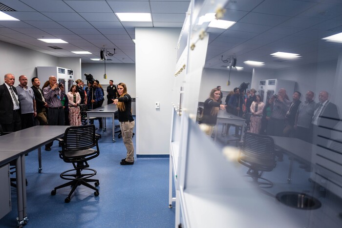 (Trent Nelson  |  The Salt Lake Tribune) Forensic labs during a tour of the West Valley City police department's new offices at the Fairbourne City Center on Tuesday Oct. 15, 2019.