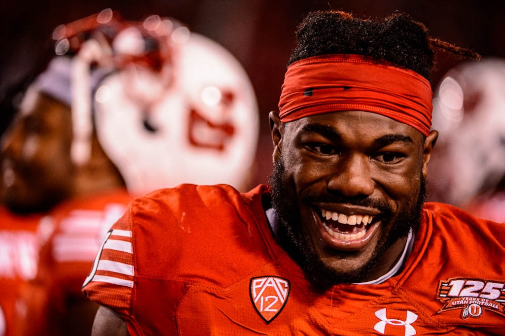 (Trent Nelson | The Salt Lake Tribune)  
Utah Utes running back Zack Moss is coming back for his senior seasons focused on becoming the school's all-time leading rusher and on winning the Pac-12 championship.