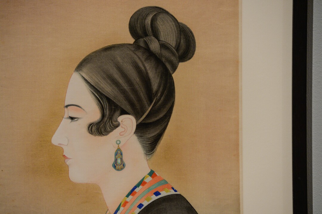 (Francisco Kjolseth  |  The Salt Lake Tribune)   The Utah Museum of Fine Art hosts "Chiura Obata: An American Modern," major touring retrospective of Japanese-American artist (1885-1975), whose work captured Western landscapes and his time at the Topaz War Relocation Center (internment camp) during World War II. Exhibit opens Friday, May 25. Pictured is Before Singing (Madame Talia Savanieva), from World Landscape Series "America", 1930. 