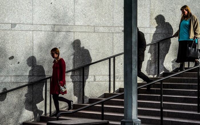 (Steve Griffin  |  The Salt Lake Tribune) Mourners leave the Conference Center after paying their last respects to LDS Church President Thomas S. Monson during a public viewing in Salt Lake City Thursday January 11, 2018.