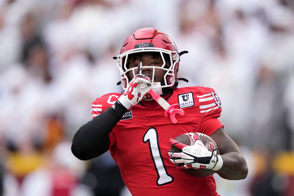 (Charlie Neibergall| AP Photo) Utah running back Wayshawn Parker celebrates after scoring a touchdown during the first half of an NCAA college football game against Iowa State, Saturday, Sept. 26, 2026, in Ames, Iowa.