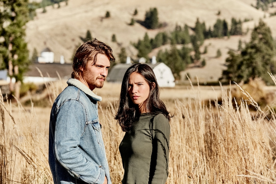 (Photo: Paramount Network) Luke Grimes as Kayce Dutton and Kelsey Asbille as Monica Long in “Yellowstone.”