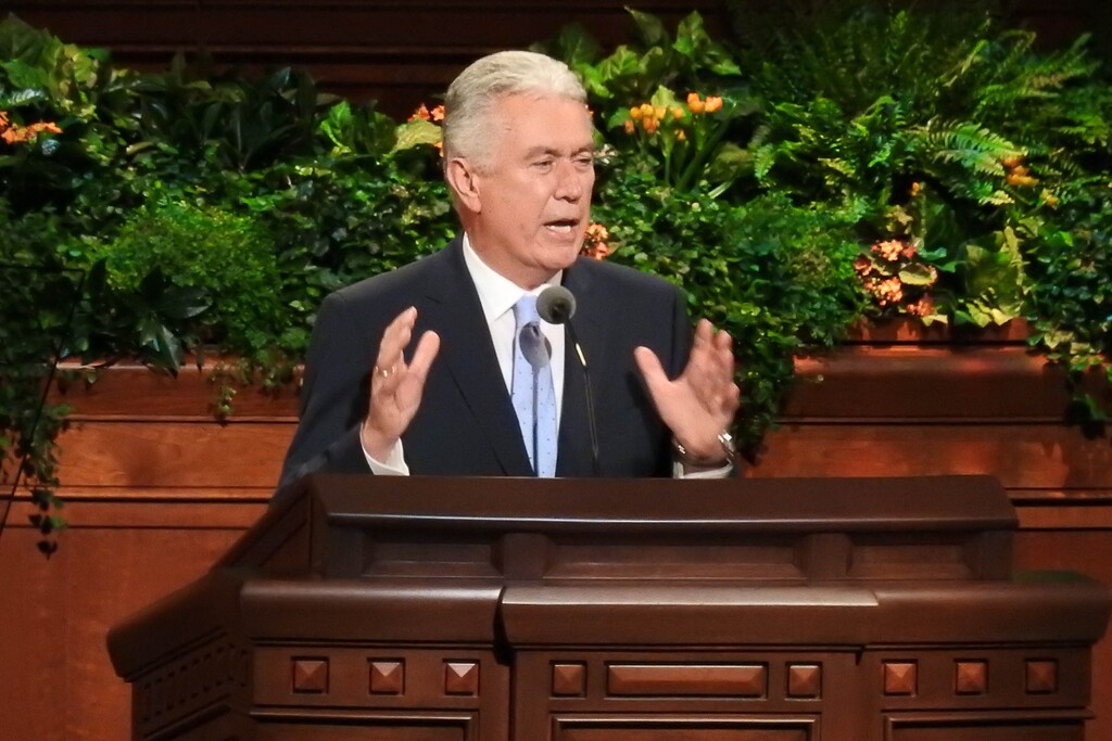 (Trent Nelson  |  Tribune file photo)
Dieter F. Uchtdorf speaks at the General Women's Session of the 186th Semiannual General Conference, in Salt Lake City, Saturday Sept. 24, 2016.