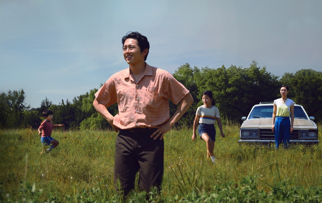(David Bornfriend | A24) Steven Yeun, foreground, plays the patriarch of a Korean-American family starting a farm in Arkansas, in writer-director Lee Isaac Chung's drama "Minari." The Utah Film Critics Association named "Minari" the best movie of 2020.