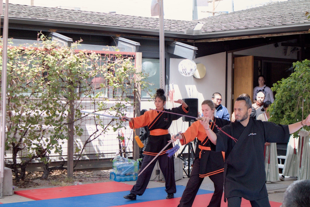 (Brock Marchant | The Salt Lake Tribune) Martial artists participate in a demonstration during the 2025 Nihon Matsuri festival in Salt Lake City.