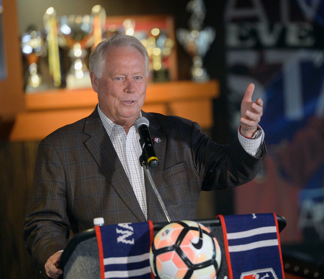 (Al Hartmann  |  The Salt Lake Tribune) 	Real Salt Lake owner Dell Loy Hansen announces that the National Women's Soccer League (NWSL) will field a team in Utah for the 2018 season. He was joined by Utah Gov. Gary Herbert, Sandy Mayor Tom Dolan, NWSL Managing Director Amanda Duffy and Real Salt Lake management. 