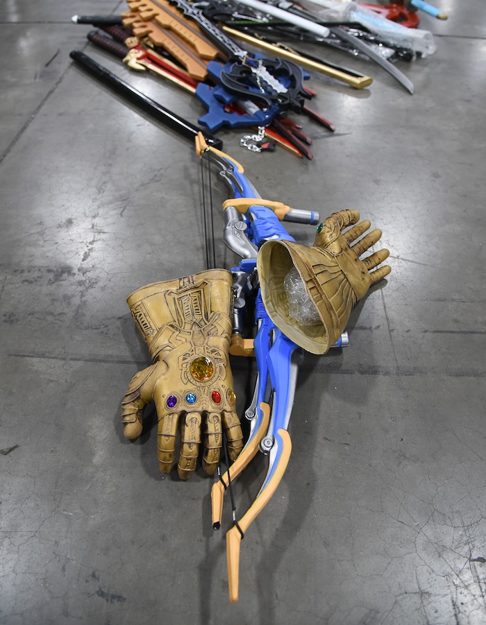 (Francisco Kjolseth  |  The Salt Lake Tribune)  Products for sale are slowly put into place for the start of FanX Salt Lake Comic Convention at the Salt Palace in Salt Lake City Thursday, Sept. 6, 2018, during the three-day pop culture convention.