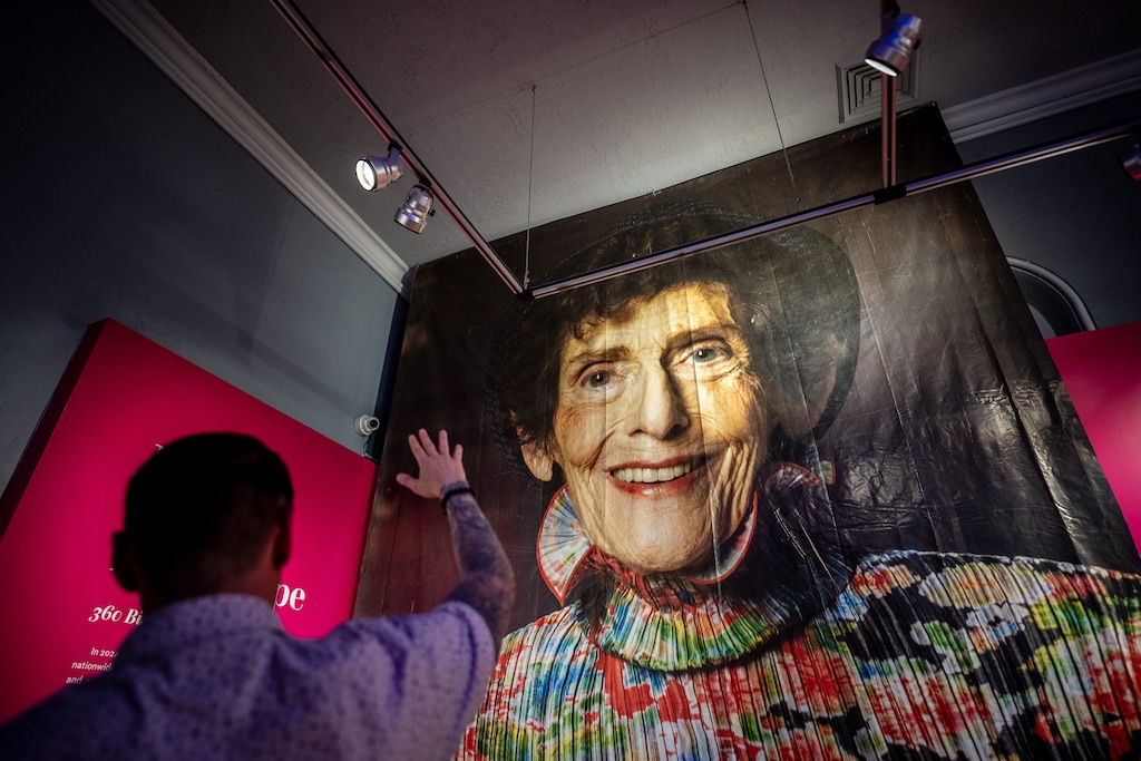 (Trent Nelson  |  The Salt Lake Tribune) Made famous by the billboards that memorialized her life, Julia Reagan is the subject of an exhibit at the new Salt Lake Art Museum.