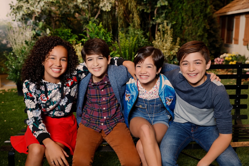 Photo courtesy of Disney Channel/Craig Sjodiin) “Andi Mack” stars Sofia Wylie as Buffy, Joshua Rush as Cyrus, Peyton Elizabeth Lee as Andi and Asher Angel as Jonah.