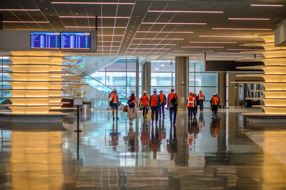 (Trent Nelson  |  The Salt Lake Tribune) The baggage claim area of the new Salt Lake City International Airport was shown off on Thursday, Aug. 27, 2020.