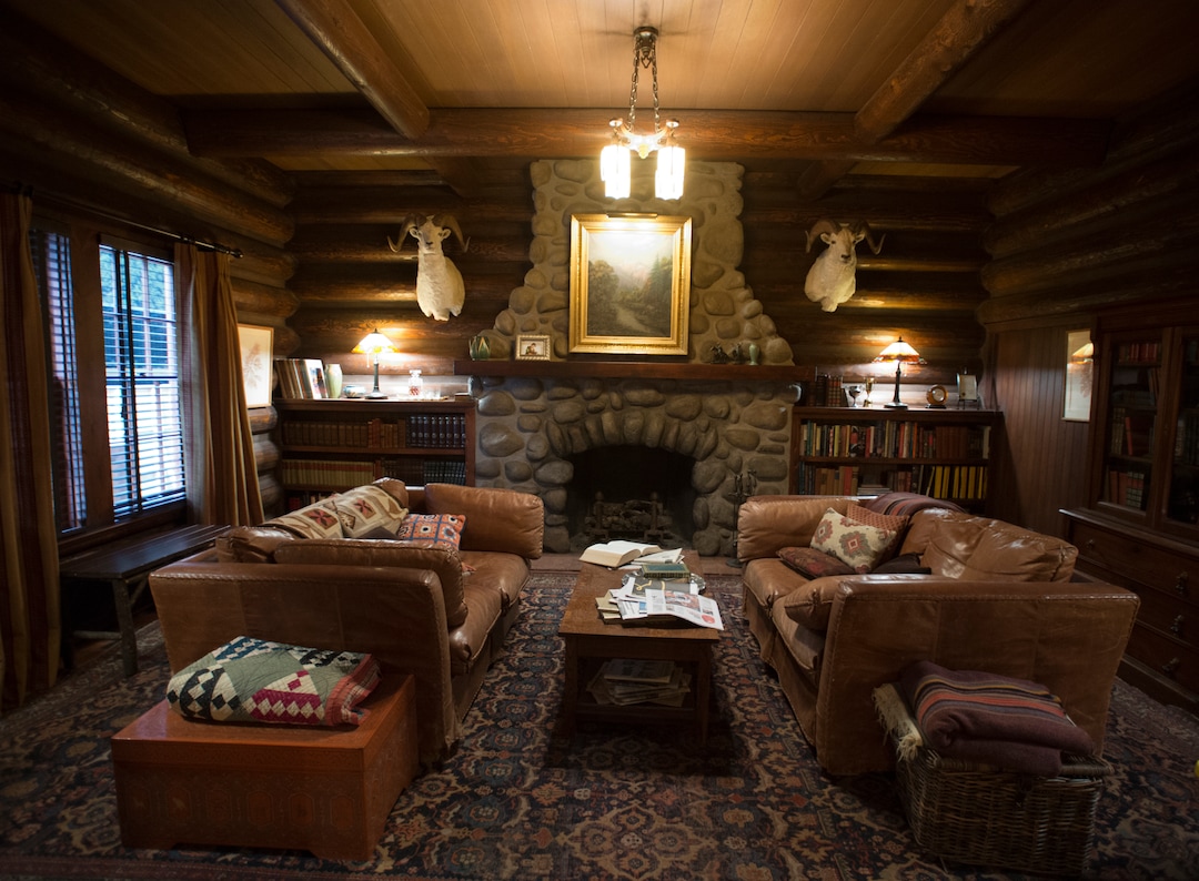 (Rick Egan  |  The Salt Lake Tribune)   The interiors of the Chief Joseph Ranch lodge, including this living room, have been re-created at the Utah Film Studios in Park City for the upcoming Paramount Network series  "Yellowstone."