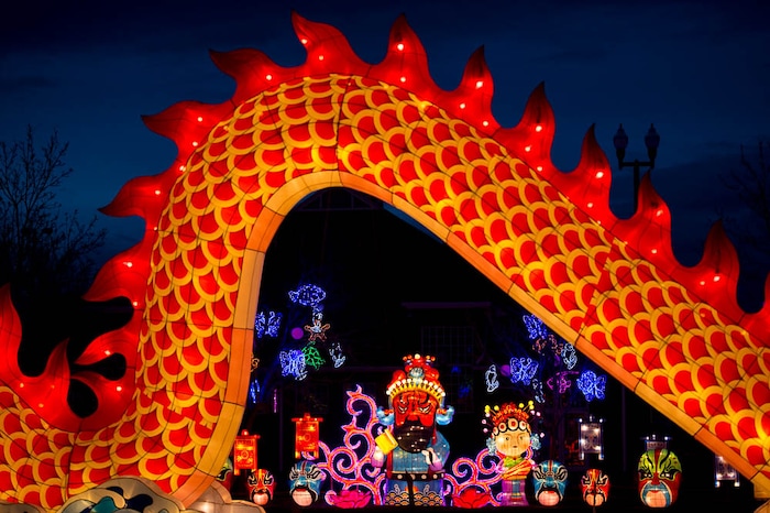 (Trent Nelson | The Salt Lake Tribune)  
Dragon Lights SLC, part of the China Lights touring festival, opens on March 23 and continues through May 6 at the Utah State Fairpark.