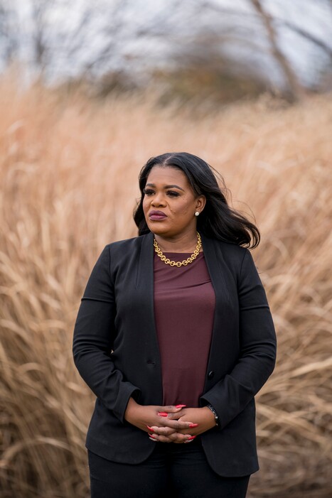 (Whitney Curtis | The New York Times)
Rep. Cori Bush, D-Missouri, who spoke before the House Committee on Oversight and Reform about getting an abortion after surviving a rape, in St. Louis, Dec. 23, 2020. "All of this testimony came at a time when Congress is debating codifying Roe v. Wade as means of protecting it from Republican assaults, but for me these testimonies were powerful in another way," writes New York Times columnist Charles M. Blow. "They once again underscored just how difficult a decision this is for many women and the degree to which others feel empowered to intrude on the decisions they make."