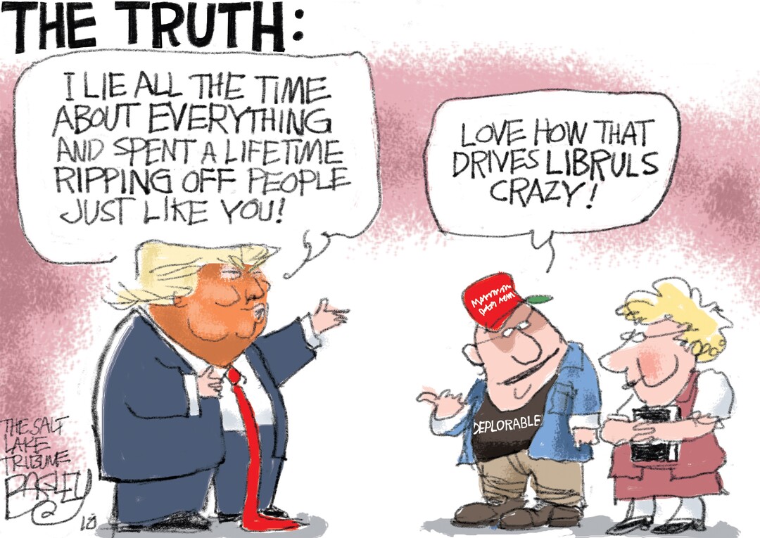 This Pat Bagley cartoon appears in The Salt Lake Tribune on Sunday, May 6, 2018.