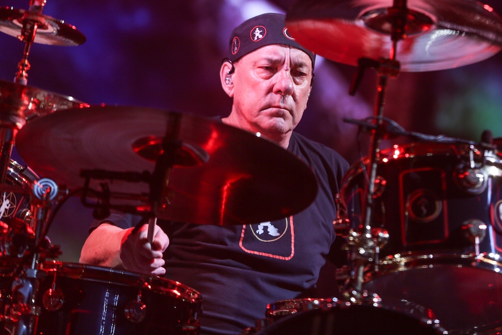 (Rich Fury | Invision/AP, file) This Aug. 1, 2015 file photo shows Neil Peart of Rush performing during the final show of the R40 Tour in Los Angeles. Peart, the renowned drummer and lyricist from the band Rush, has died. His rep Elliot Mintz said in a statement Friday that he died at his home Tuesday, Jan. 7, 2020 in Santa Monica, Calif. He was 67.