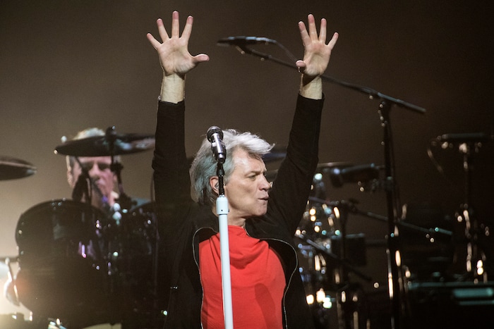 (Chris Detrick | The Salt Lake Tribune) Jon Bon Jovi performs during the 'This House Is Not for Sale' Tour at Vivint Smart Home Arena Friday, March 16, 2018.