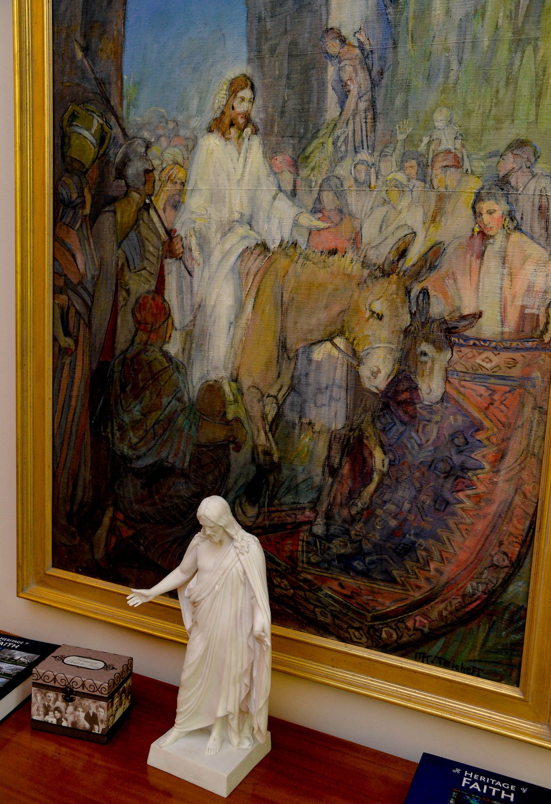 (Francisco Kjolseth  |  The Salt Lake Tribune) The LDS Church plans to remove three original  paintings by LDS artist Minerva Teichert from an east Salt Lake City meetinghouse, including “Jesus Entering Jerusalem," and some local members are concerned.