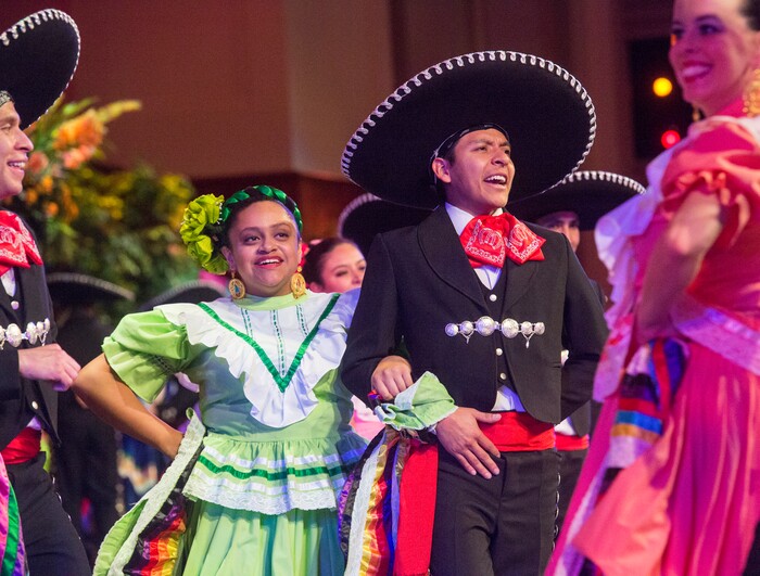 (Rick Egan  |  The Salt Lake Tribune)  Performers rehearse for their performance of “Luz de las Naciones", an annual cultural celebration for Latino youth hosted by the LDS Church, Saturday, Feb. 24, 2018.