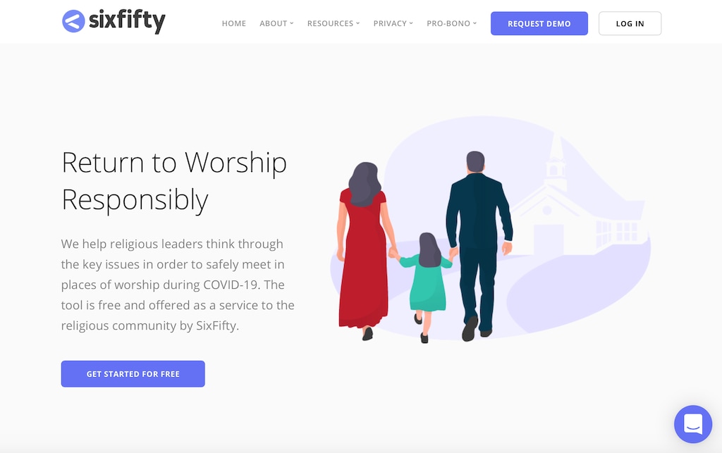 (Screenshot courtesy of SixFifty)
Midvale tech company SixFifty is offering this free Return-to-Worship assessment to help churches safely resume services.