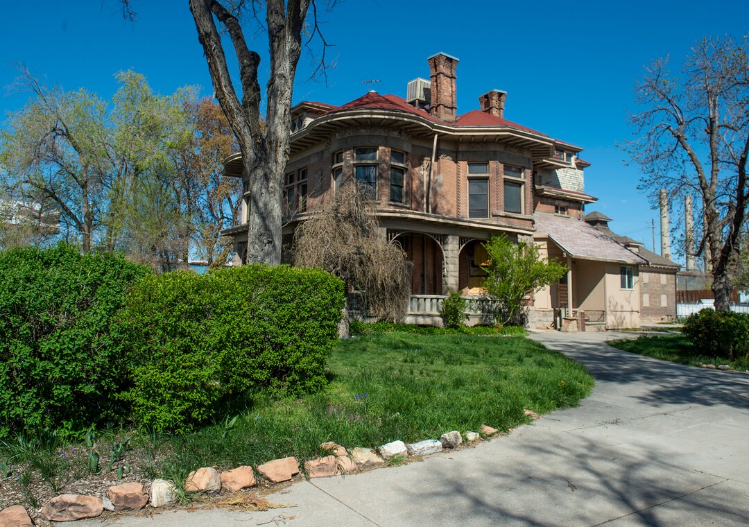 (Rick Egan  |  The Salt Lake Tribune)     The Albert Fisher Mansion and Carriage House were damaged in the March 18 earthquake. Monday, April 13, 2020.