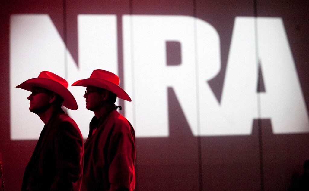 (Johnny Hanson/Houston Chronicle via AP, File)

In this May 4, 2013, photo, National Rifle Association members listen to speakers during the NRA's 142 annual Meetings and Exhibits at the George R. Brown Convention Center in Houston.