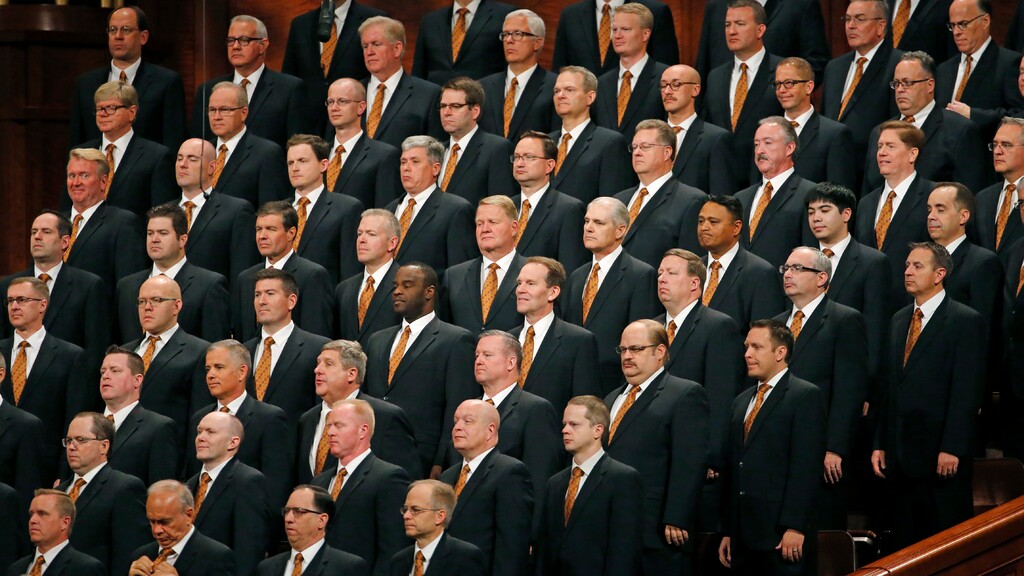 (Rick Bowmer | AP photo)

In this Oct. 5, 2019, photo, members of The Tabernacle Choir at Temple Square look on during The Church of Jesus Christ of Latter-day Saints' twice-annual church conference, in Salt Lake City.