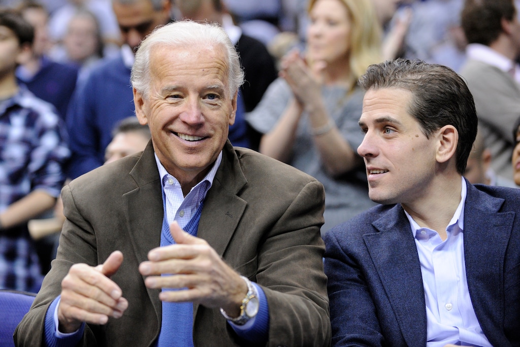 (Nick Wass | AP file photo)  Former Vice President Joe Biden, left, with his son Hunter, right, at the Duke Georgetown NCAA college basketball game in Washington in 2010.  Since the early days of the United States, leading politicians have had to contend with awkward problems posed by their family members. Joe Biden is the latest prominent politician to navigate this tricky terrain.