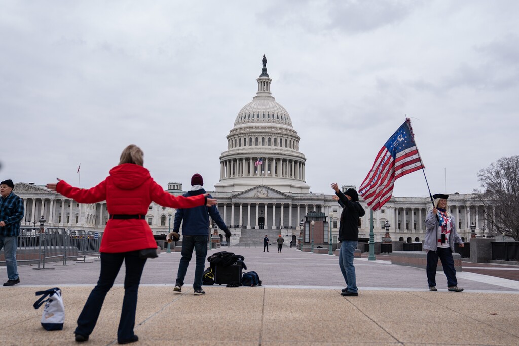 (Anna Moneymaker | The New York Times)

Supporters of President Donald Trump gather outside the Capitol in Washington on Monday, Jan. 4, 2021. "The big question is how long America as we know it can survive in the face of this malevolent tribalism," writes New York Times columnist Paul Krugman.