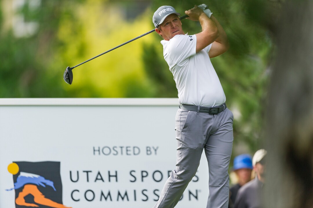 (Alex Gallivan  |  Special to the Tribune) Daniel Summerhays finished 6th during the final round of the Utah Championship on Sunday at Oakridge Country Club in Farmington