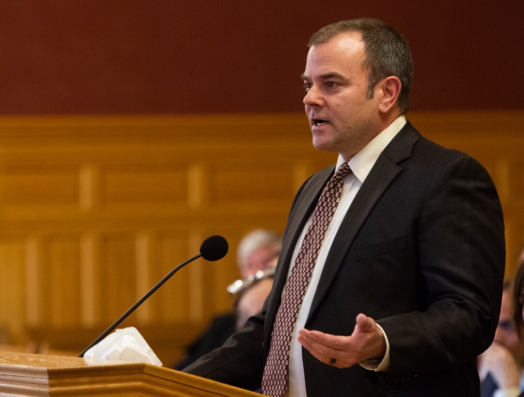 (Rick Egan  |  The Salt Lake Tribune)     Steve Quinn introduces himself to the Salt Lake City Council, as he applies for the  City Counsel position vacated by Mayor Erin Mendenhall. More than 20 people candidates were given 5 minutes each to speak at the meeting, Tuesday, Jan. 21, 2020.