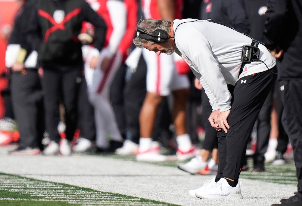 (Francisco Kjolseth  |  The Salt Lake Tribune) Coach Kyle Whittingham on the sidelines as the Utah Utes host the Oregon Ducks, NCAA football in Salt Lake City on Saturday, Oct. 28, 2023, with a tough defeat 35-6.